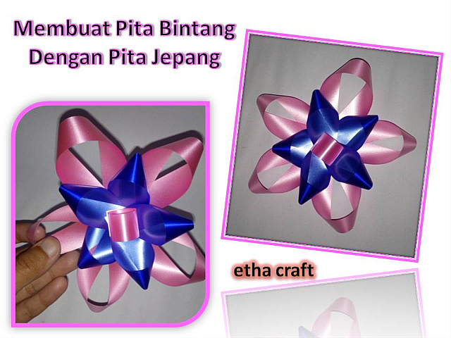 Etha Craft Membuat Pita Bintang Dari Pita Jepang