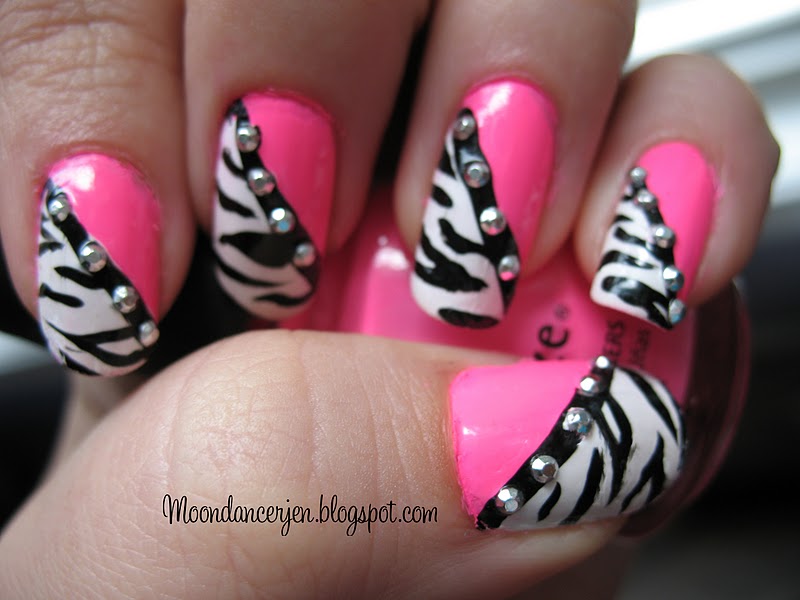  Nails, Nails Ideas, Hot Pink, Zebras Prints, Pink Zebra Nails, Pink