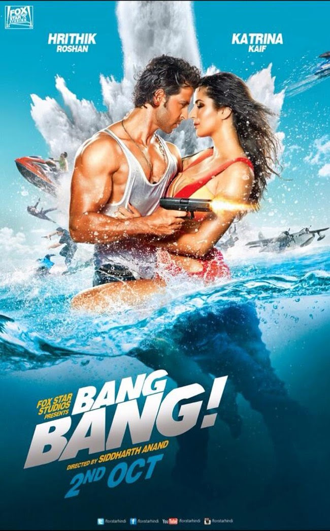 full cast and crew of bollywood movie Bang Bang! wiki, story, poster, trailer ft Hrithik Roshan, Katrina Kaif
