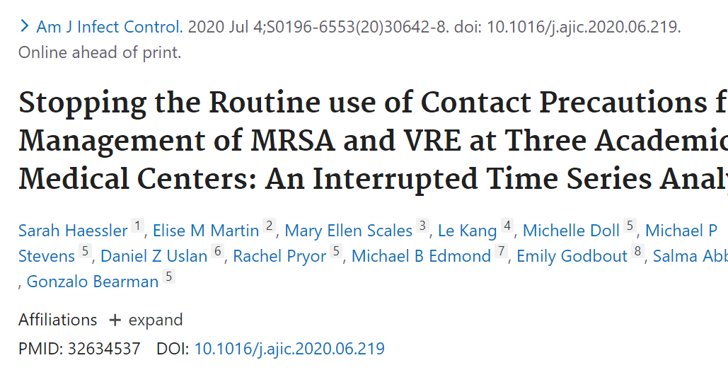 vox médica Collective Experience Stopping the Routine Use of Contact