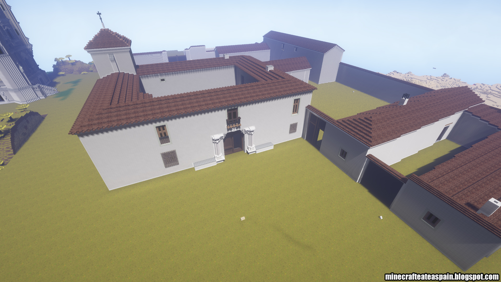 Creaciones Minecrafteate: Casa Moderna Blanco y Gris con jardín en Minecraft .