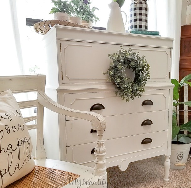 Cottage White Dresser Makeover Diy Beautify Creating Beauty At