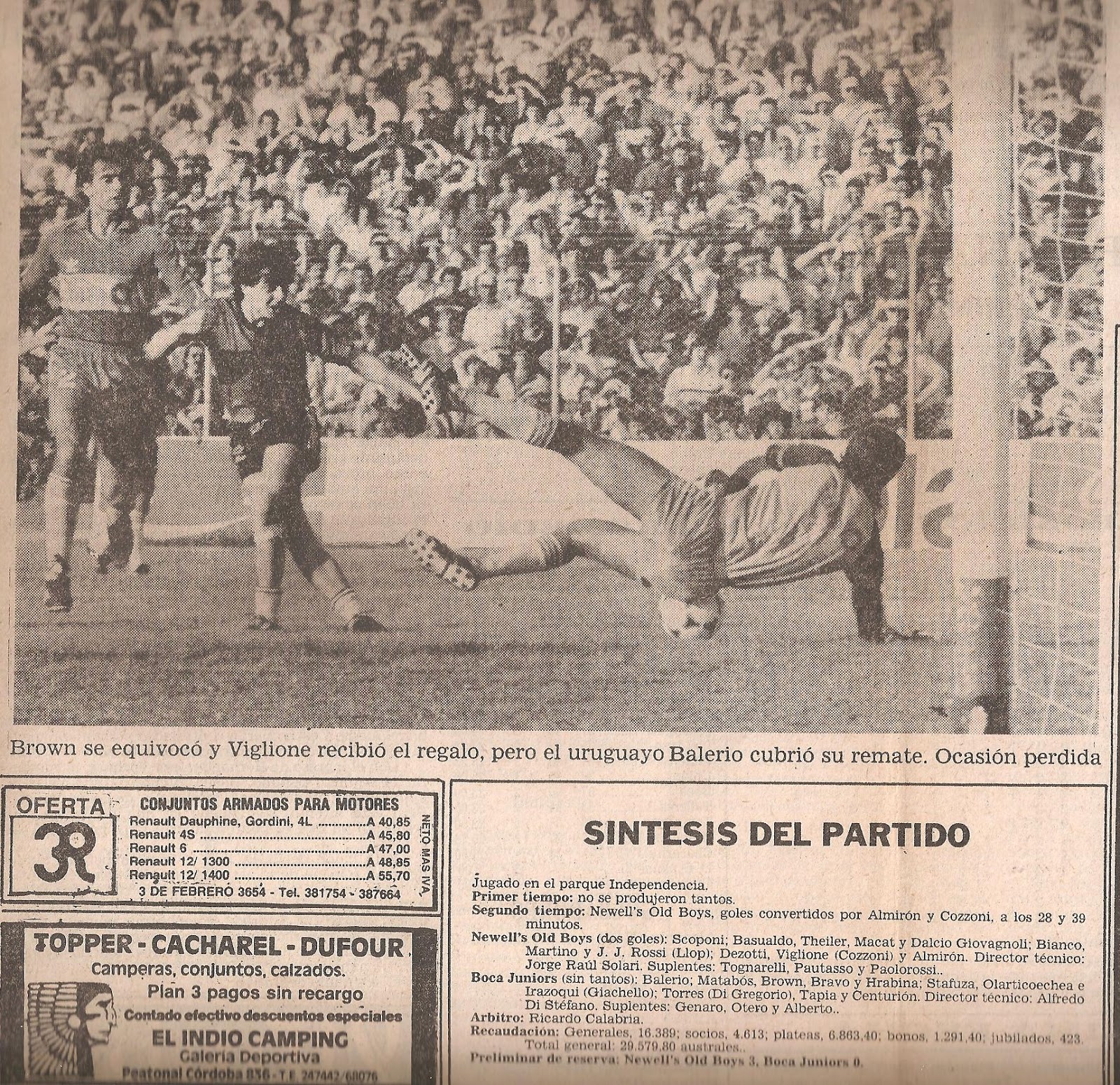 Historia del mas Popular Campeonato de Primera División 198586 (1ª