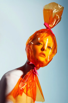 woman dressed as candy, holiday beauty photography