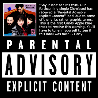 Candy Apple Blue Dismissed Parental Advisory Explicit Content Warning Label