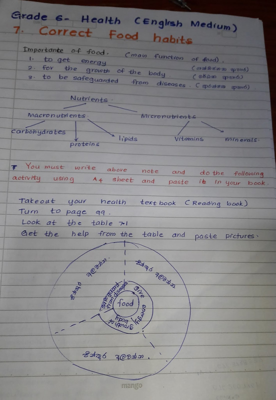 Anuladevi Balika Vidyalaya Galle Grade 6 Health & Physical