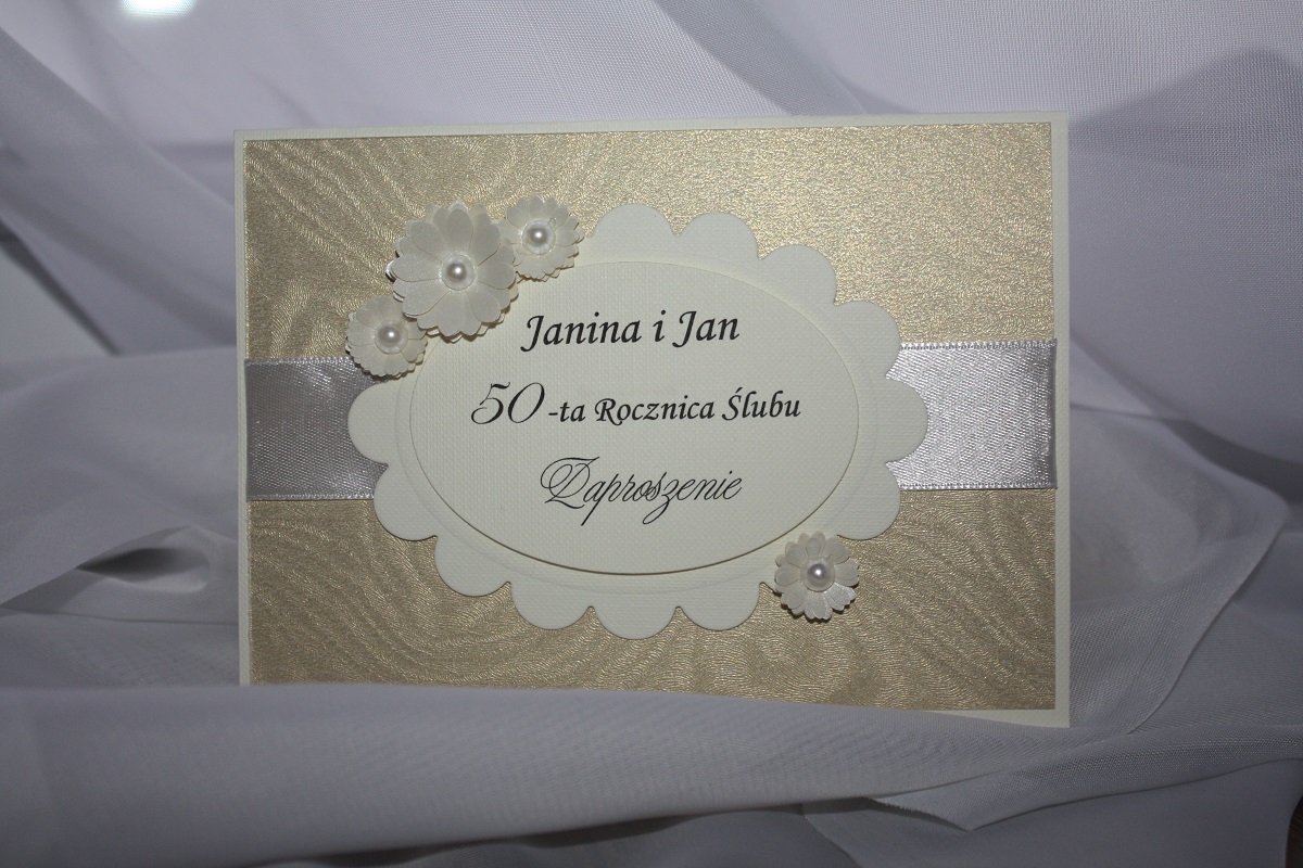 .Rękodzieło Ewy: Zaproszenia na 50-tą rocznicę ślubu.