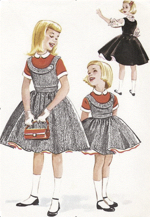 vestido infantil anos 50