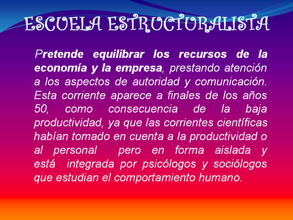 Fundamentos de Administracion Escuela Estructuralista