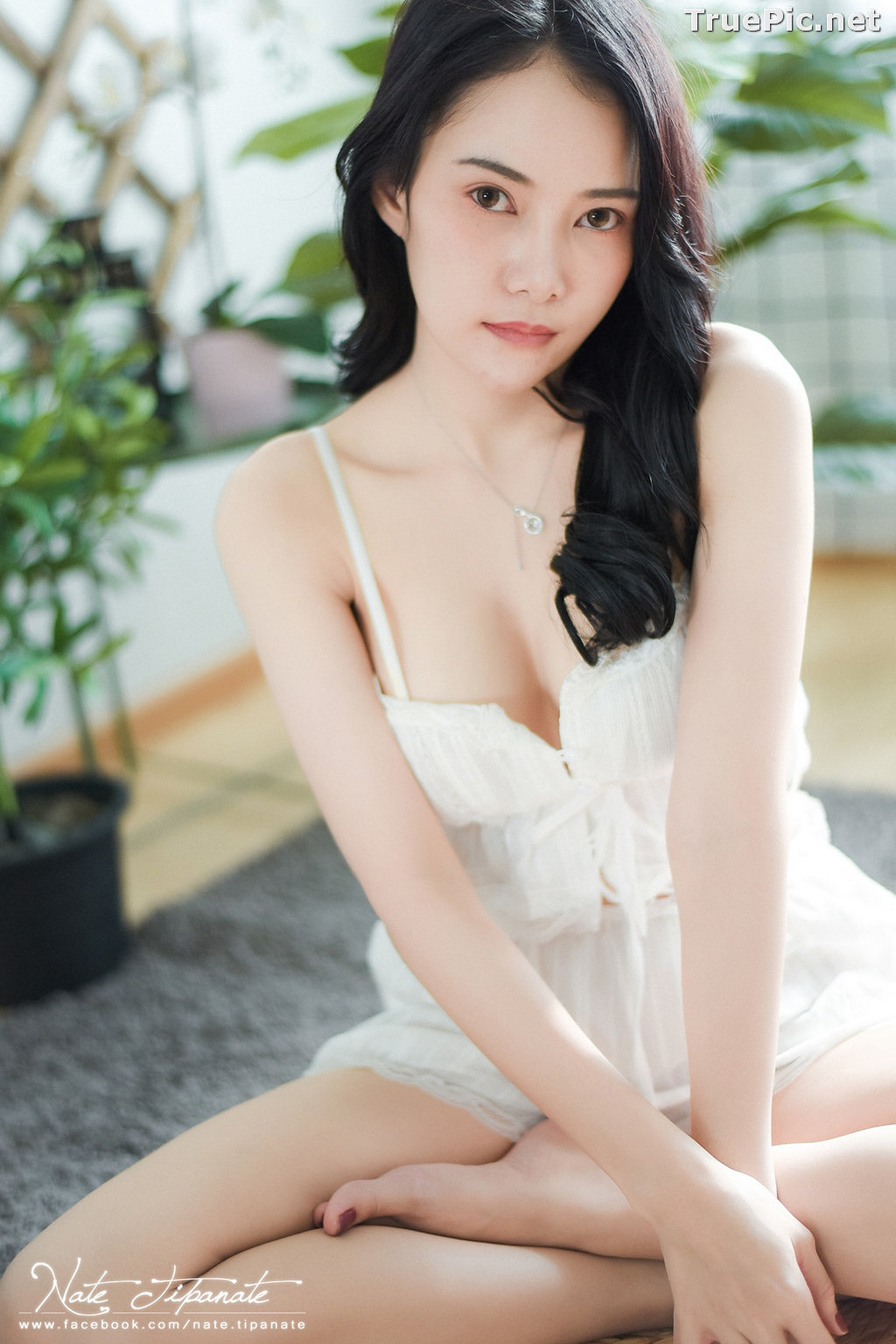 Image Thailand Model - Nattanicha Pw - Beautiful In White Sleepwear - TruePic.net - Picture-1