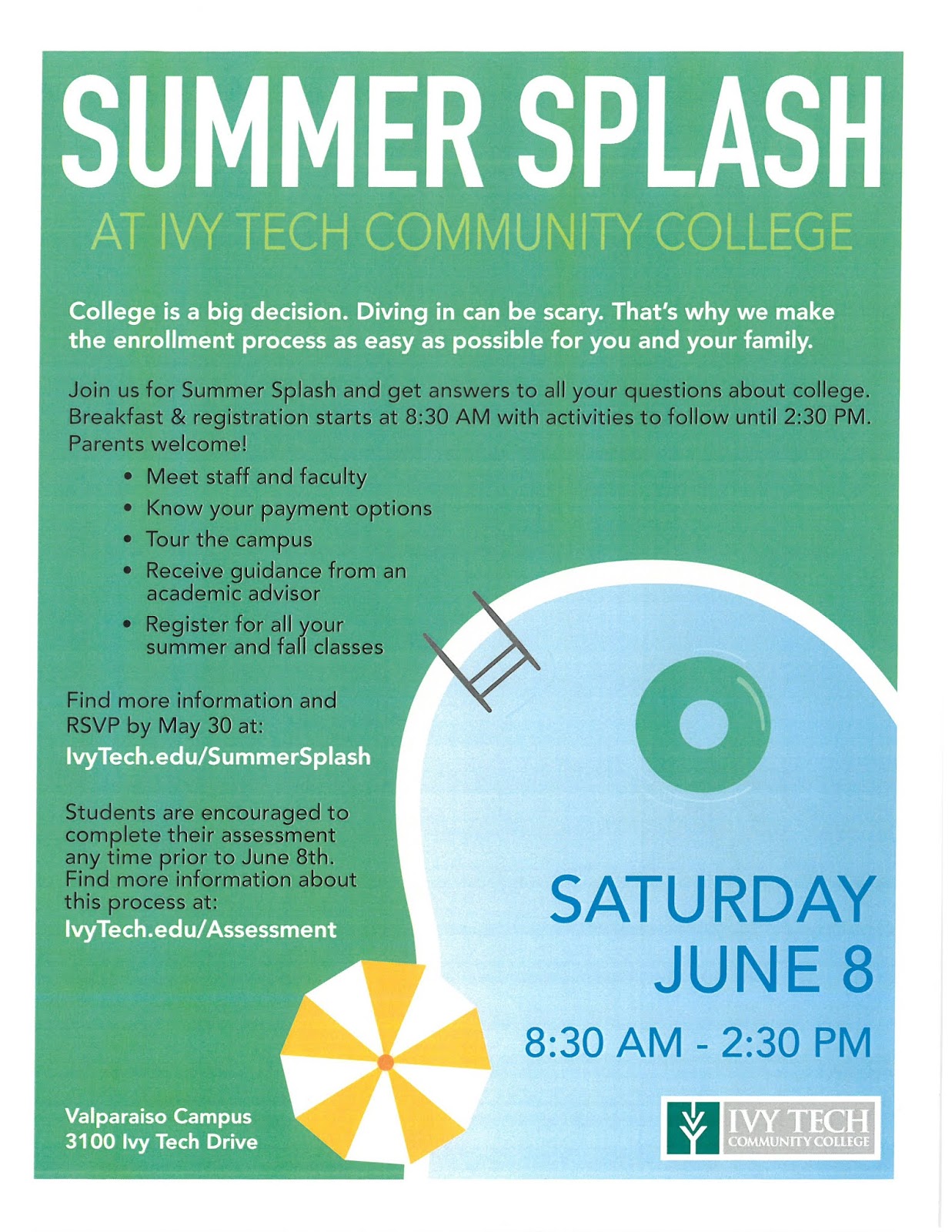 North JudsonWayne Township Public Library 6/8 Summer Splash Ivy Tech