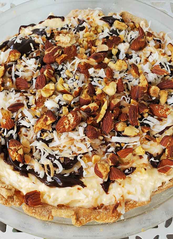 No Bake Almond Joy Pie What's Cookin' Italian Style Cuisine