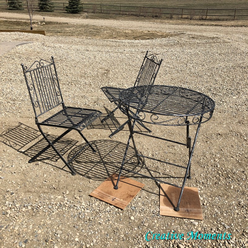 Seaside Blue Spray Painted Bistro Set