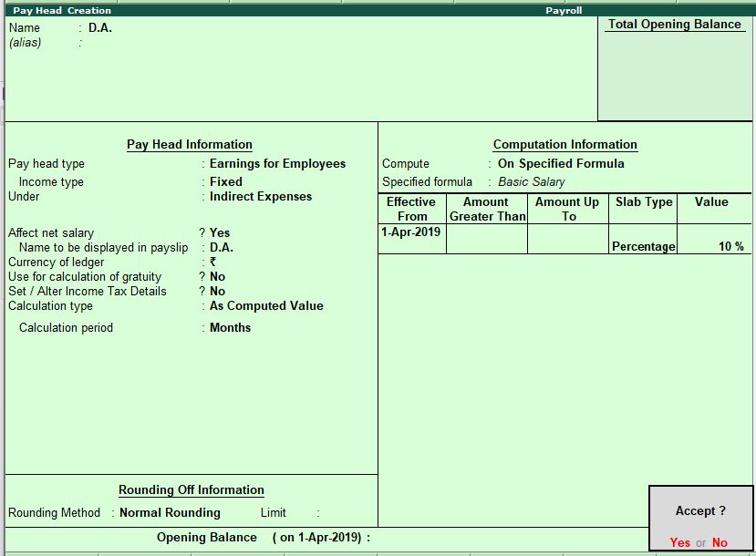 BASIC JOURNAL ACCOUNTING BY SUBODH KUMAR Payroll in Tally