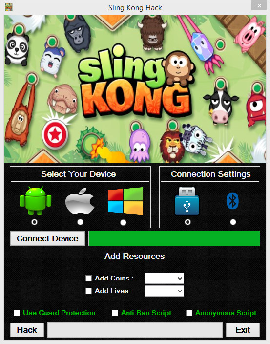 Sling Kong Hack Unlimited Coins, Lives ( Free Download, No Survey, No