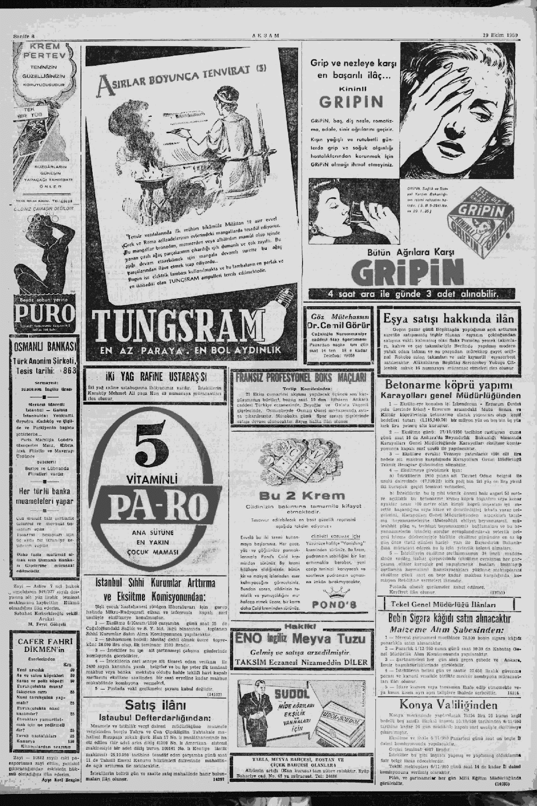 19 ekim 1950 aksam tam metin