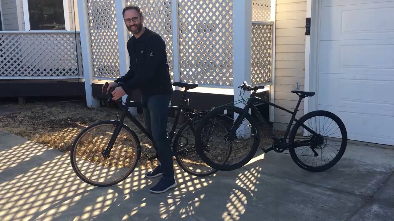 bicycle towing another bicycle