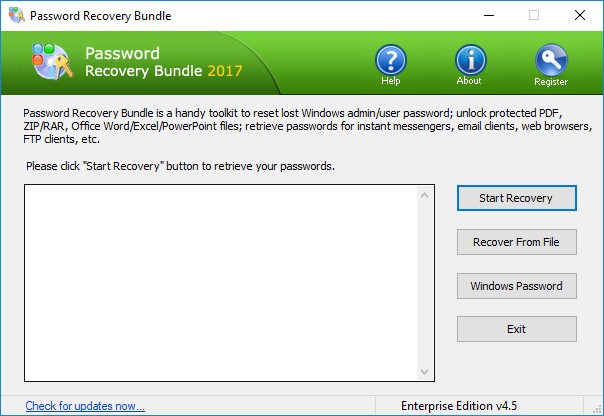 Password Recovery Bundle 2012 Advanced Setup