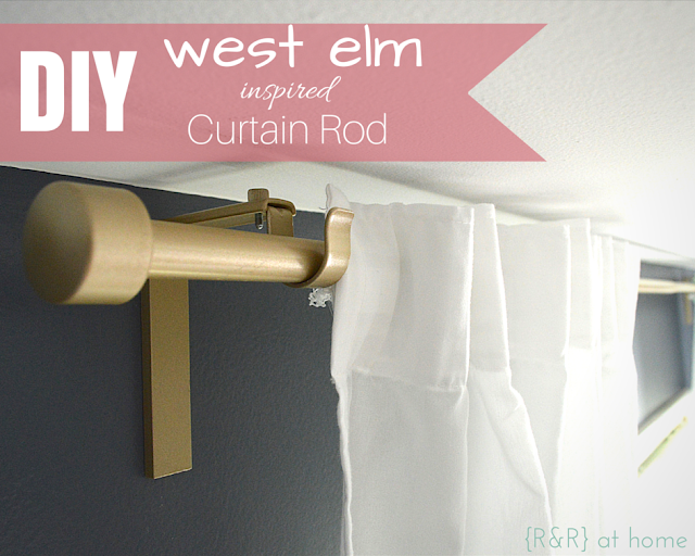 DIY West Elm Inspired Curtain Rod R&R at home