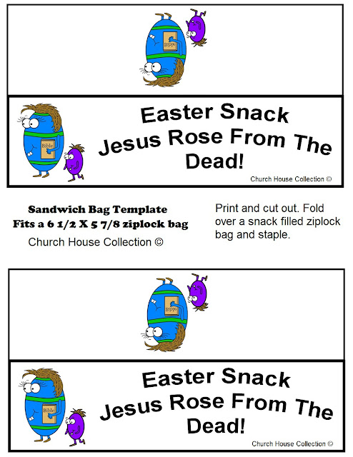 Easter Egg Bible Snack For Sunday School "Jesus Rose From The Dead" by ChurchHouseCollection.com