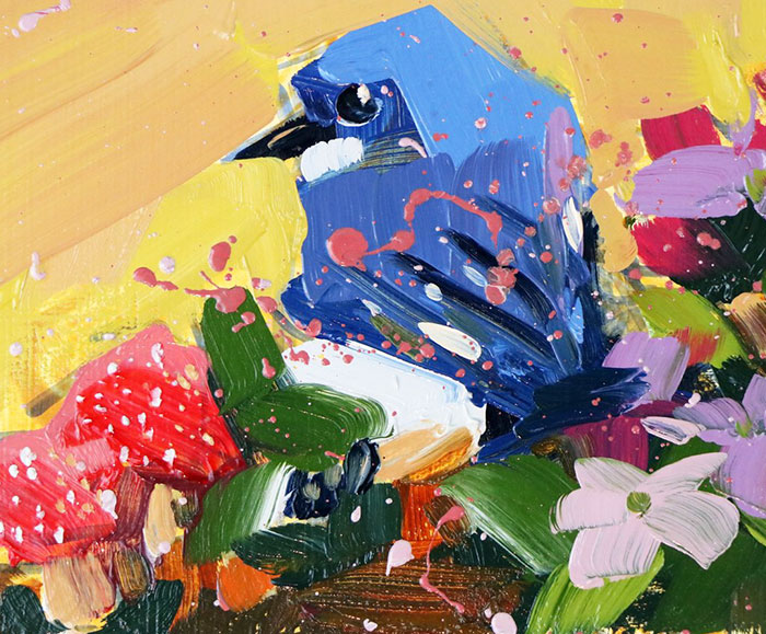 This Artist Creates Sophisticated Oil Paintings Of Birds By Using Thick Strokes