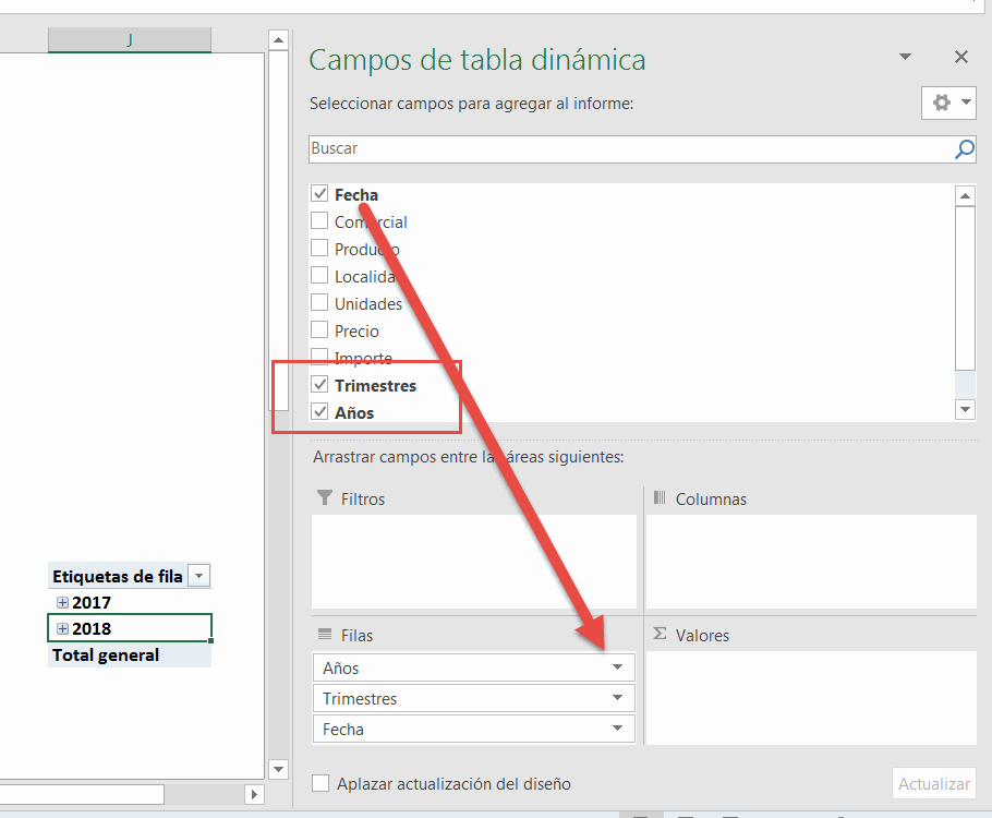 Contabilidad y Excel Agrupar por semanas en una tabla dinámica