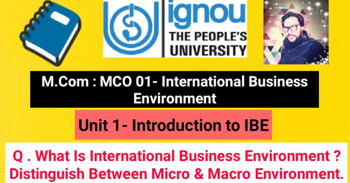 micro and macro business environment ignou assignment