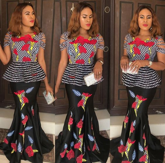 Checkout This Cute #Ankara Skirt And Blouse Style For The Ladies