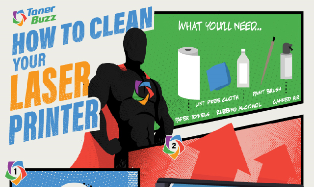 How to Clean Your Laser Printer and Toner Cartridges #infographic