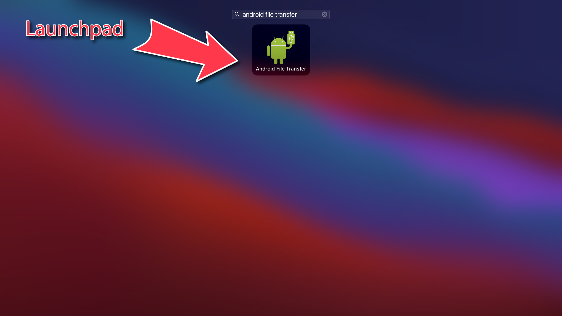 Double click Android File Transfer