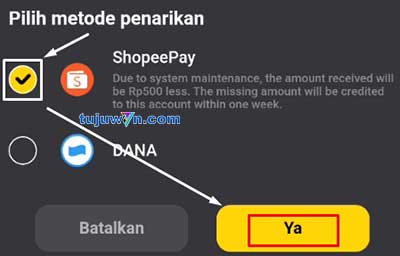 cara menarik saldo snack video menjadi saldo shopeepay