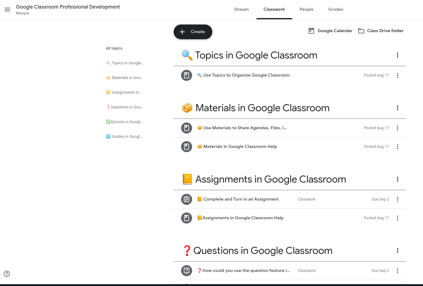 I use SEVERAL Google Classrooms and would like to use a folder