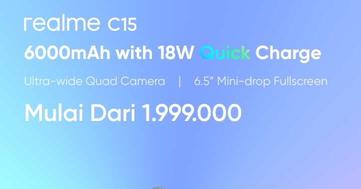 Realme C15 Baterai 6000Mah Tidak Perlu Khawatir Habis