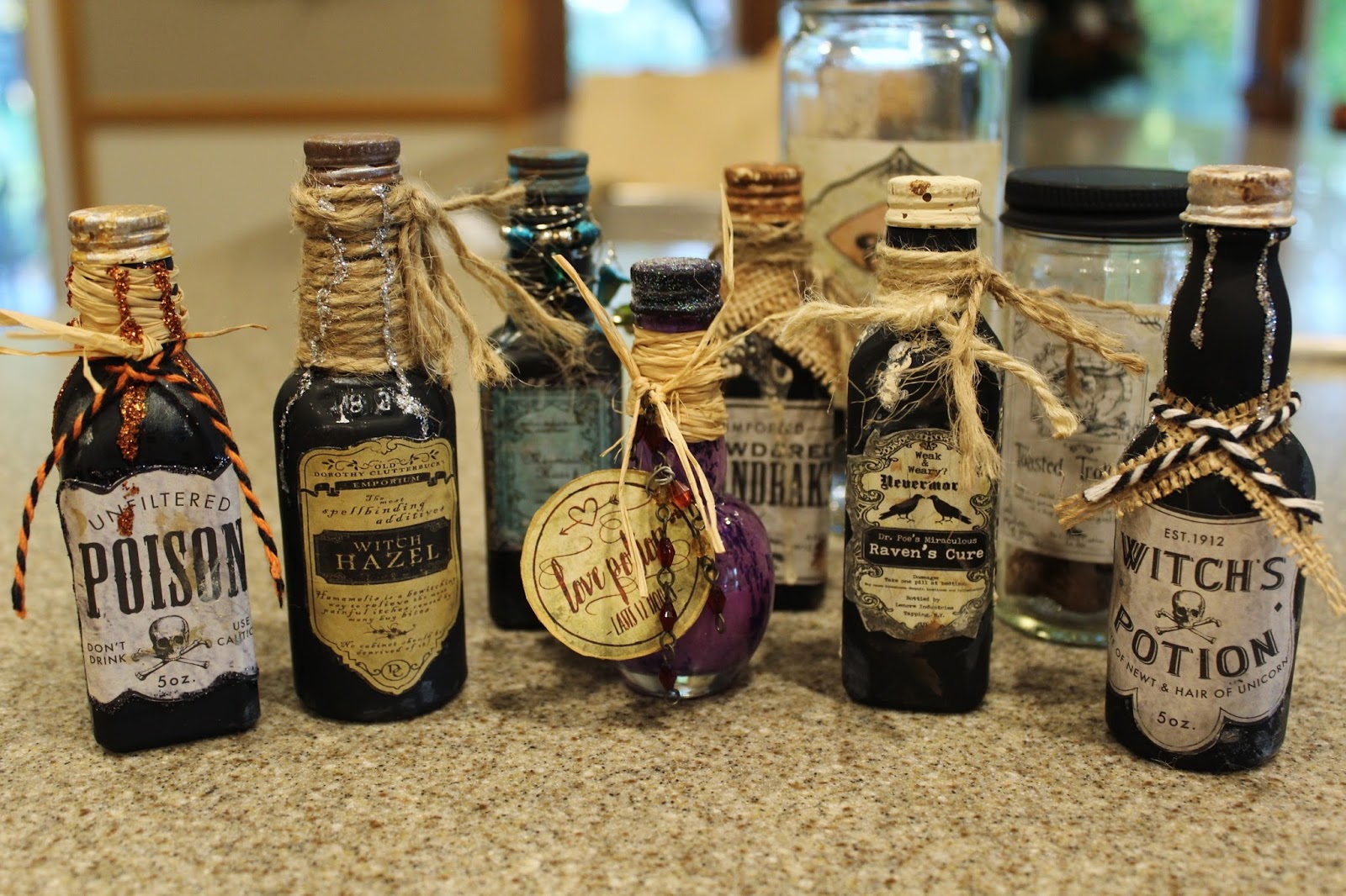 ⁂ How to make corks and toppers for halloween apothacary bottles