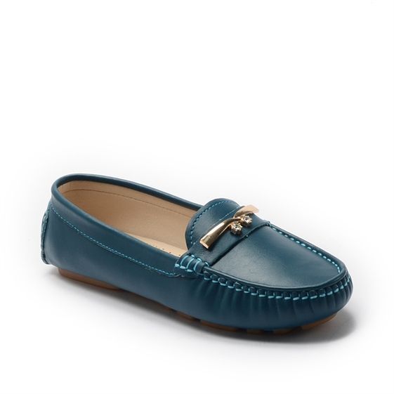 GIÀY LƯỜI XỎ PHỐI KHÓA ĐÍNH CƯỜM THIẾT KẾ MAY VIỀN MŨI MÀU XANH, GC 008 7 sm 956198886762 1643170736594