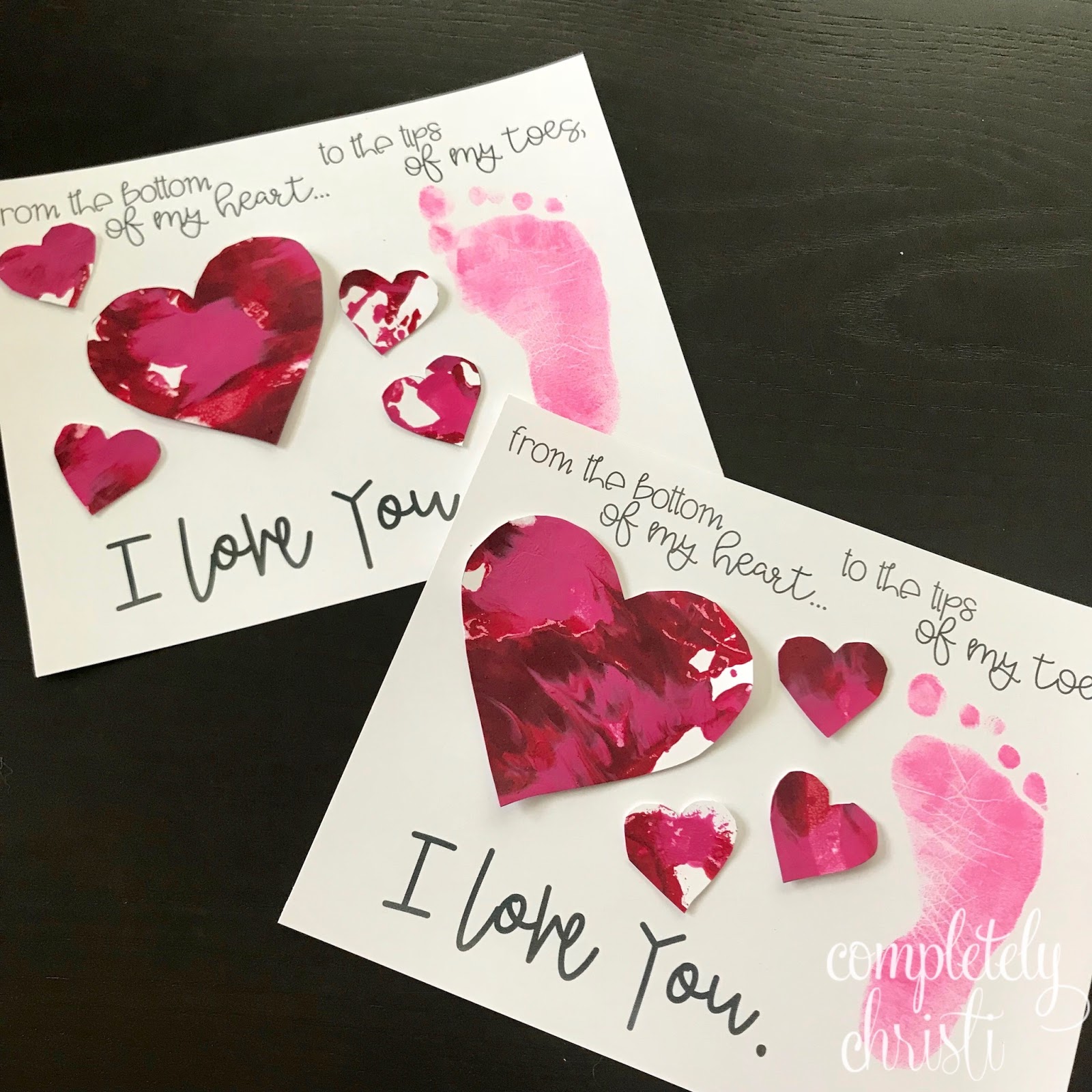 Valentine Footprint Craft for Early Learners • Christi Fultz