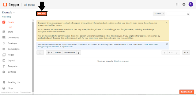 Creating a new blog post