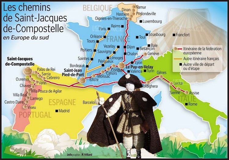 Marie poupées créations Les pèlerins de Saint Jacques de Compostelle