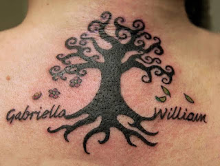Tree Of Life 'Yggdrasil' Tattoo With Kids Name