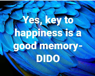 Yes, key to happiness is a good memory!