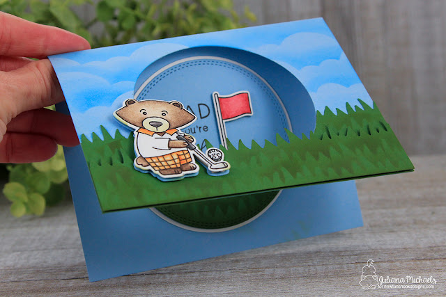 Dad You're A Hole In One Golf Father's Day Card by Juliana Michaels featuring Newton's Nook Designs Winston's Tee Time