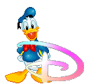 Alfabeto animado de personajes Disney con letras de colores D.