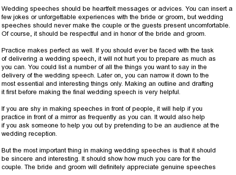 best way to write a wedding speech