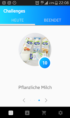 Challenge "Probier mal pflanzliche Milch statt tierischer Milch" Challenge "Probier mal pflanzliche Milch statt tierischer Milch"