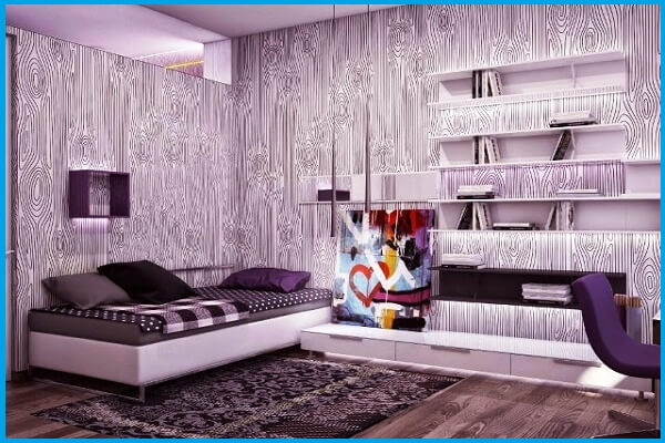 easy wall painting designs for bedroom