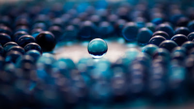 blue glass balls hd wallpaper