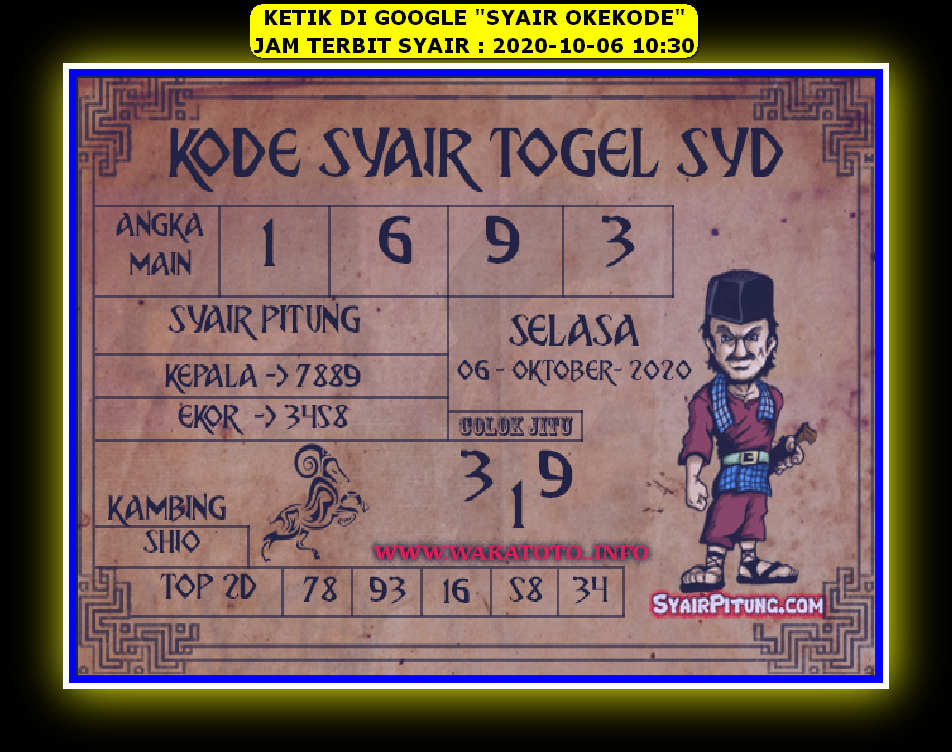 1 New Message Kode Syair Sydney 6 Oktober 2020 Forum Syair Togel Hongkong Singapura Sydney