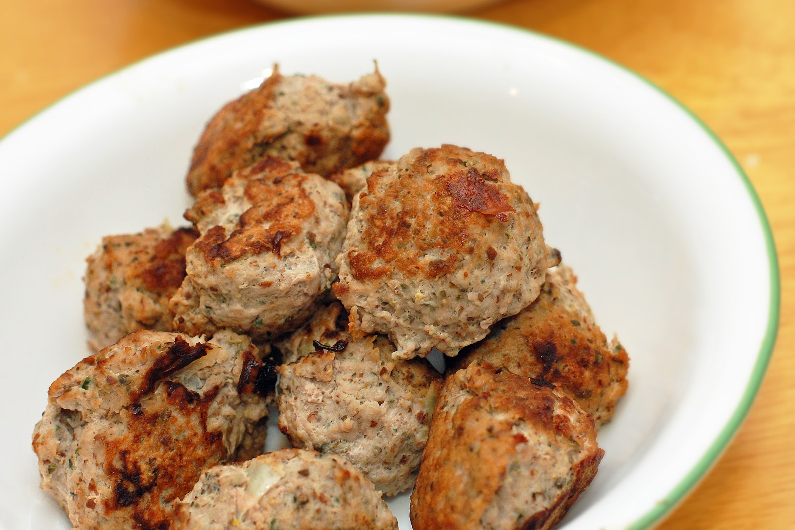 In Michelle's Kitchen Italian Style Turkey Meatballs with Flaxseed