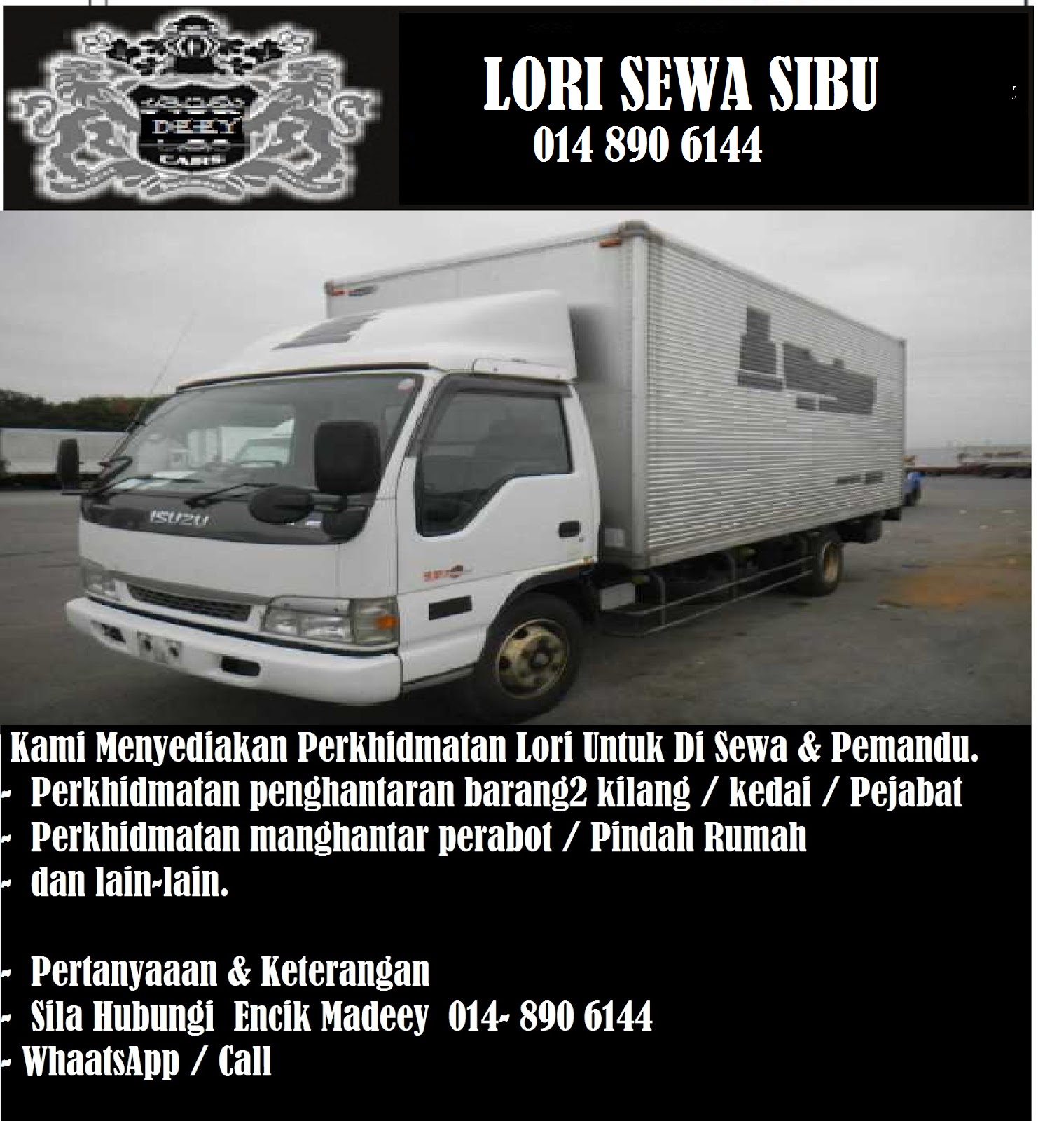 KERETA SEWA SIBU / LORI SEWA / HOMESTAY SIBU / SIBU CAR RENTAL