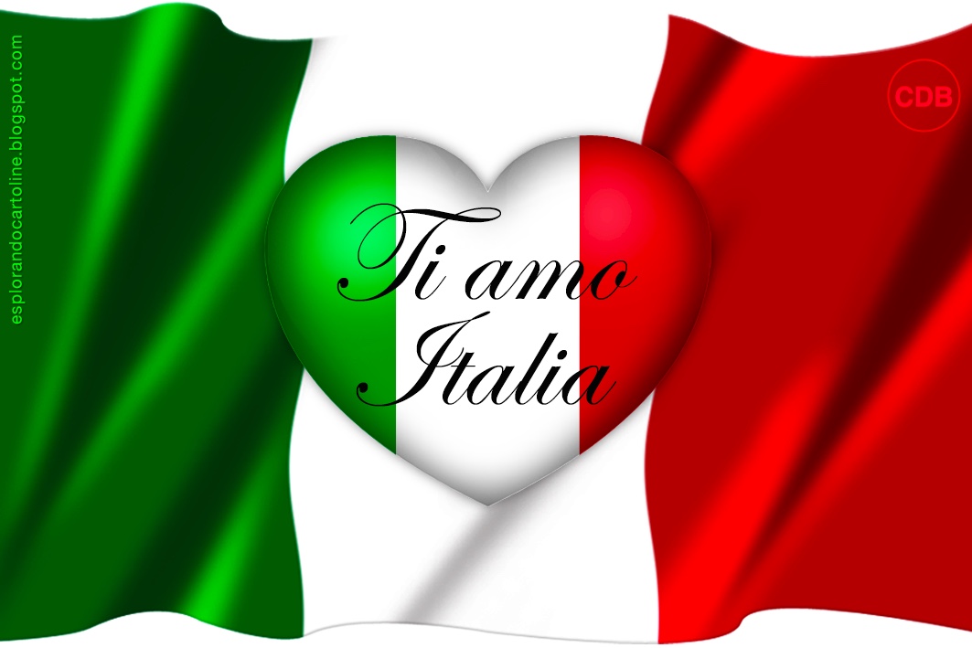 Cartoline e immagini di Auguri ️ 🇮🇹️ ️ TI AMO ITALIA. Cartolina con